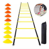 Agility Ladder Set ชุดฝึกฟุตบอล Speed Ladder 12 PCS Logo Disc Physical Fitness Gym Bodybuilding Training