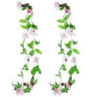 【DT】 hot  2 Pcs Swag Door Fake Rose Rattan Christmas Decoration Delicate Arch Flower Simulation Vine Wedding Flowers Artificial Imitation