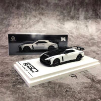 Time Micro 164 Model Car GTR Alloy Die-Cast Vehicle Collection Display Gifts-สีขาว