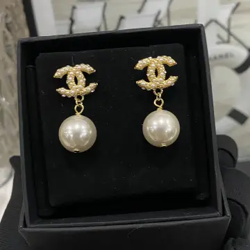 Chanel pearl earrings about - Gem