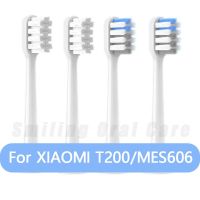 4PCS For T200/MES606 Replacement Electric Toothbrush Heads Ultrasonic Oral Whitening High-Density Brush Head With Caps