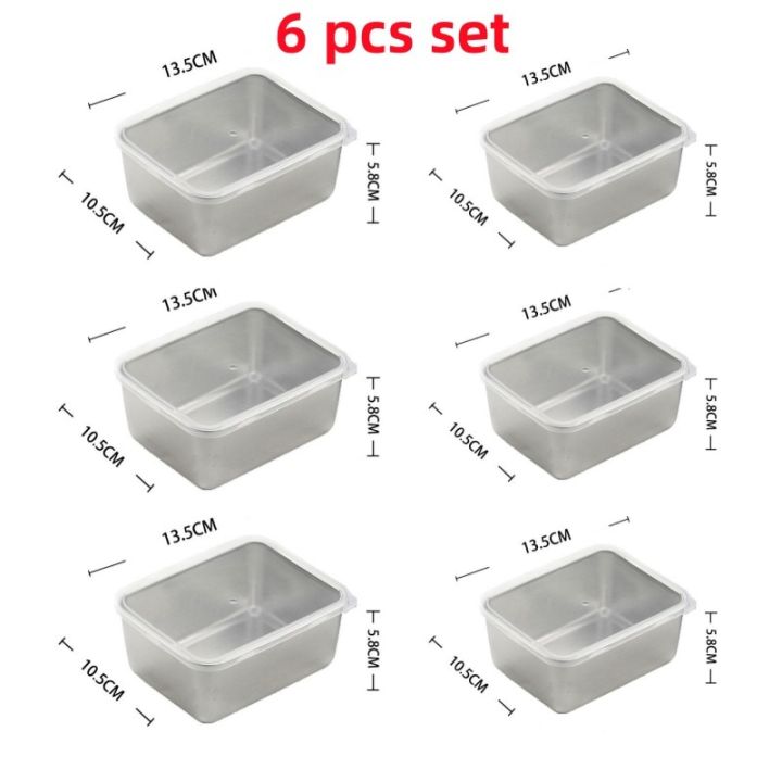 6-pcs-600ml-stainless-steel-refrigerator-food-storage-box-with-plastic-lid-prepare-food-freshness-preservation-box-picnic-box