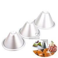 5pcslot 3 sizes volcano cone shape aluminium alloy metal cake mold mousse cheese bread tart mold DIY baking accessories