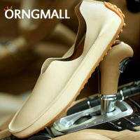 ORNGMALL ของมาใหม่รองเท้าส้นแบนระบายอากาศของผู้ชายรองเท้าโลฟเฟอร์ลำลองรองเท้าขับรถขี้เกียจแบบสวมสำหรับผู้ชายขนาดพิเศษ36-47