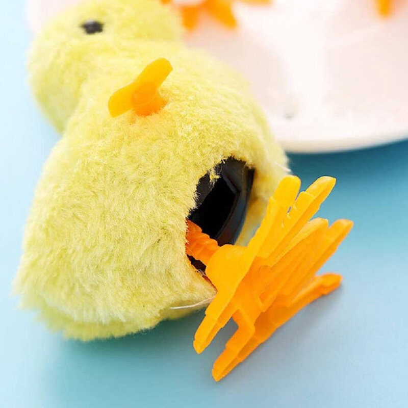 MamaKiddo Jumping Walking Chicks Toys Wind Up Stuffed Toy Children Kids Cute Chain Clockwork Plus Chicken Toy Main Anak Ayam Melompat Budak -6324