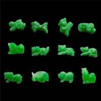 Natural Emerald Green Jade Twelve Chinese Zodiac Rabbit 3D Carved Pendant Hand-Carved Necklace Jewelry Woman Luck Gifts Amulet