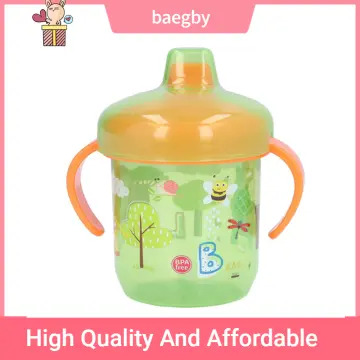 250ml Weighted Straw Sippy Cup Animal Pattern Leak Proof Infant