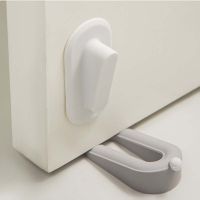 Door Stopper Glass Door Stopper Card Door Seam Fixed Windproof Anti-collision Silicone Nail Free Buffer Lovely Home Improvement Decorative Door Stops