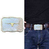 Bull Head Shape Belt Buckle Adult Unisex Clothing Accessories Western Cowboy Buckle for Adult Waist Belt DIY Supplies Belts