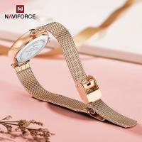 Top Brand NAVIFORCE Ladies Watches Casual Fashion With Diamonds Clock Waterproof Stainless Steel Watches Women Relogio Feminino