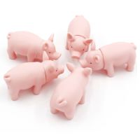 1pc Chew Squeaker Squeaky Play Sound Pig Shriek Simulate Interactive Simulation Model Pig Dog Cat Rubber Pig Toy Accessories Toys