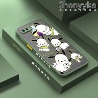 เคส Chenyyka สำหรับ OPPO F9 F9 Pro U1 Realme A7x 2 Pro แฟชั่น Pochacco บางมีน้ำค้างแข็งโปร่งใสแข็งขอบสี่เหลี่ยมกันกระแทกรูปแบบปลอกซิลิโคนป้องกันคลุมทั้งหมดกรอบนิ่ม