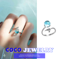 COCOJEWELRY S925เงินเมอร์เมดโฟมแหวนนิ้วชี้หญิงแฟชั่นบุคลิกภาพออกแบบเฉพาะเกาหลีอินเทรนด์นักเรียนเครื่องประดับ