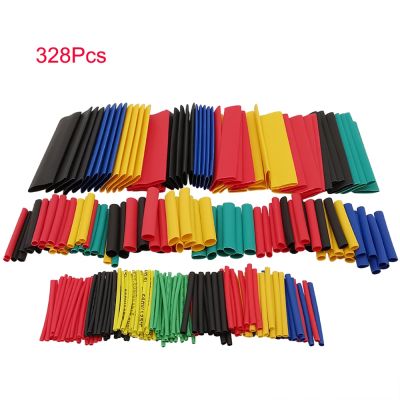 【YF】✻℗♈  328 Pcs heat shrink set 5 colors12 Sizes 2:1 Shrink wrapping shrinkable sleeve Thermoresistant