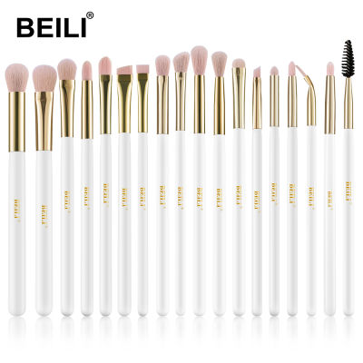 2021BEILI White Gold Makeup Brushes Professional Foundation Eyeshadow Powder Brushes High Quality Pink Synthetic Make Up Brush Set