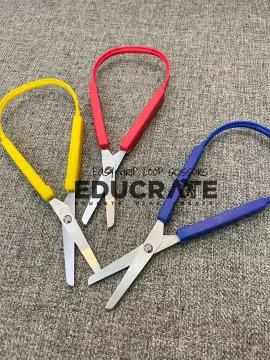 1Pc Durable Loop Scissors Easy Grip for Kids Loop Handle Cutting Scissors  Occupational Therapy Tools