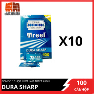 HCMCombo 10 Hộp lưỡi lam Treet Xanh Dura Sharp 100 lưỡi hộpX10 thumbnail