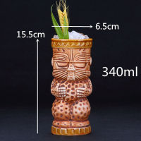450ml Ceramic Tiki Mug Creative Porcelain Beer Wine Mug Cup Bar Tool