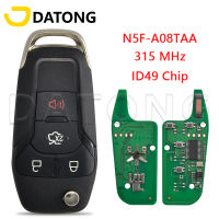 AHlmsm Datong World Car Remote Key Fit สำหรับ Ford F150-F550 Fusion Explorer N5F-A08TAA ID49Chip 315 Mhz Auto Smart Control HU101 Flip Key