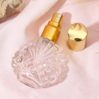 ✧▣☎  Shell Shape Glass 10ml Perfume Refill Bottle Sub Bottling Fine Spray Refillable Cosmetic Containers Atomizer for Travel Tool