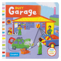 Busy garage busy series paperboard machine book repair factory 3-6 years old Interactive English story picture book original English childrens book