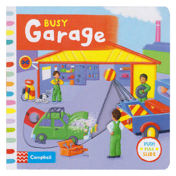 busy-garage-busy-series-paperboard-machine-book-repair-factory-3-6-years-old-interactive-english-story-picture-book-original-english-childrens-book