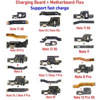 NEW Repair USB Charging Port Dock Board Connector Main FPC Motherboard Flex Cable For Redmi Note 9 10 7 Pro 10S 11 4G 5G 8 fast Mobile Accessories