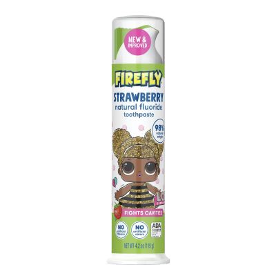 ยาสีฟันเด็ก LOL Firefly Kids Anti-Cavity Natural Fluoride Toothpaste Strawberry Flavor, ADA Accepted, 4.2 Ounce