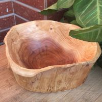 LUDA Household Fruit Bowl Wooden Candy Dish Fruit Plate Wood Carving Root Fruit Plate Wood 20-24 Cm