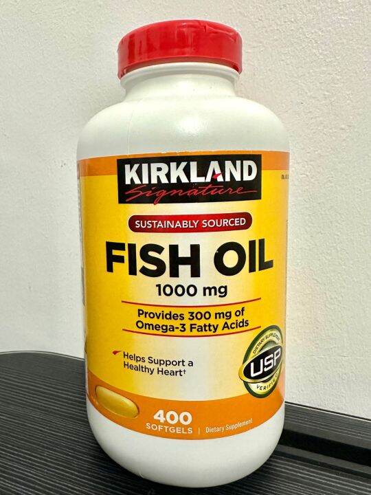 Kirkland Fish Oil 1000 mg 400 Softgels from US Lazada PH