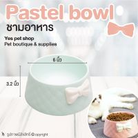 ชามข้าวสุนัข ชามข้าวแมว Pastel bowl ชามอาหารสำหรับสัตว์เลี้ยง สีเขียว โดย Yes Pet Shop