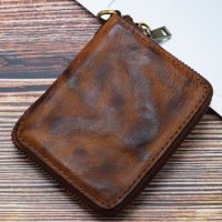 【CC】 Leather Mens Wallet Short Coin Purse Function Card Holders Luxury Male Money