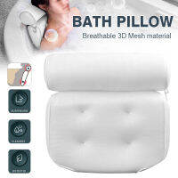 Bathroom Bath Pillows 3D Mesh Spa Bath Pillow Bathtub Neck Back Support Cushion With 4 Suction Cup On The Back