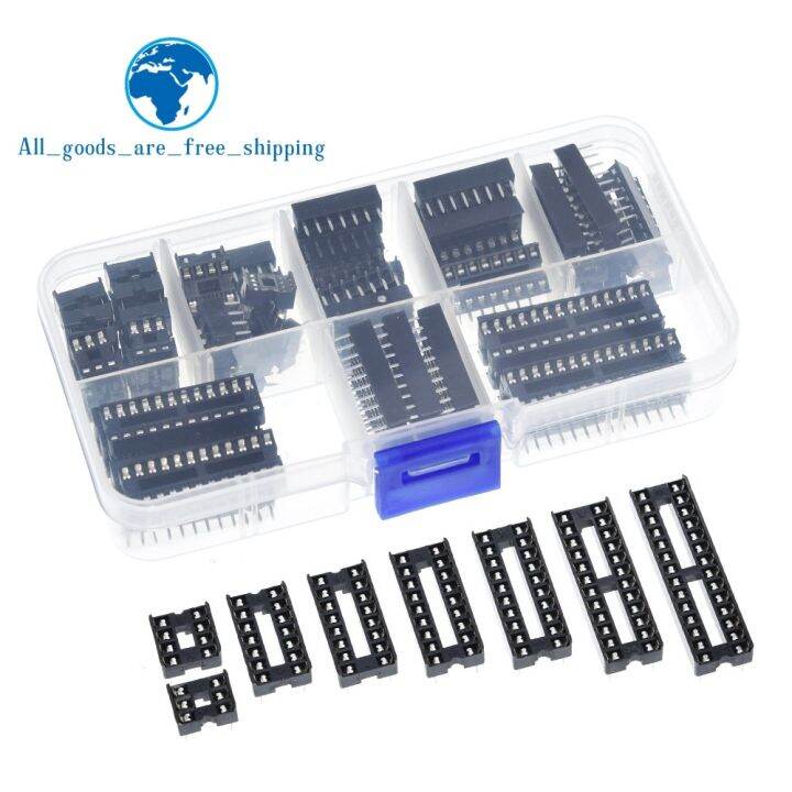 66ชิ้น/ล็อต DIP IC Sockets อะแดปเตอร์บัดกรีประเภทซ็อกเก็ตชุด6,8,14,16,18,20,24,28 Pins ใหม่