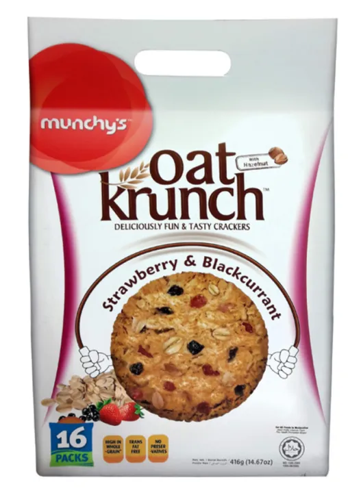 Munchy's Oat Krunch Strawberry & Blackcurrant (390gm) | Lazada