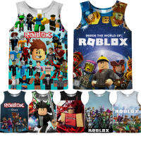 Robloxs เสื้อยืดลายการ์ตูนสำหรับเด็กผู้ชาย,เสื้อยืดเสื้อลายพิมพ์ลายการ์ตูนสำหรับเด็กอายุ3-13ปี