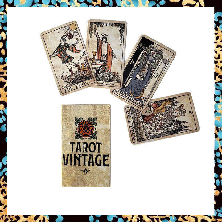 Bộ Bài Tarot Vintage | Kích Thước 10.3X6Cm | 78 Lá Bài Tarot | Sách ...