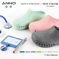 ANNO Soft แพทย์พยาบาลรองเท้าผ่าตัด Anti-Slip Clogs Operating Room Lab รองเท้าแตะ Chef ทำงานแบนเท้าสวมใส่ชุดสำหรับยืนยาว