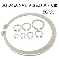 50PC Shaft Internal Circlip Type C Shaft Retaining Ring Circlip Snap Ring 304 Stainless Steel Clamp Spring Washer M8-M15 Coil Springs