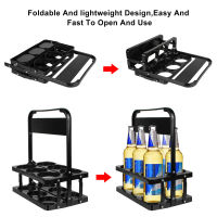 ชั้นวางเบียร์แบบพกพาพับพลาสติกตะกร้าเบียร์ทนทานที่วางขวดที่มีเสถียรภาพนักสะสมไวน์ K บาร์พรรคอุปกรณ์ครัว