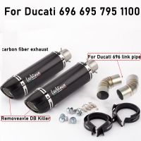 ( Left Right ) For Ducati 696 695 795 1100 Exhaust Pipe Slip On for Hypermotard 796 Motorcycle Mid Pipe 51mm Muffler Escape