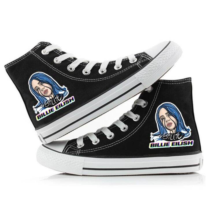 singer-billie-eilish-canvas-shoes-men-women-korean-version-breathable-couple