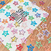 【CW】 10/12 Baby Hair Clip Color Fashion Drop Star Shaped Metal Paint Headdress Fixing And Decorating Bangs Accessories