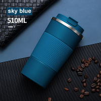 380ml510ml Double Stainless Steel Coffee Thermos Mug With Non-slip Case Car Vacuum Flask Travel Insulated Bottle