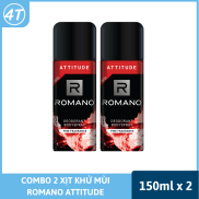 Combo 2 xịt khử mùi Romano Attitude 150ml
