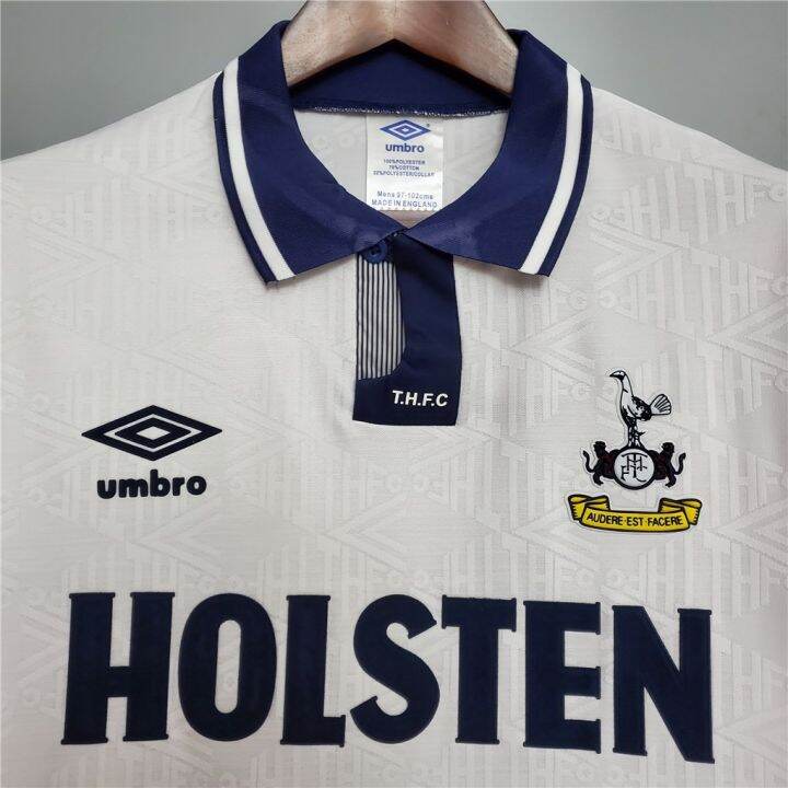 high-quality-91-93-tottenham-hotspur-home-retro-soccer-jersey-ฟุตบอล-เสื้อบอล-เสื้อฟุตบอลชาย-ชุดฟุตบอลผู้ชาย