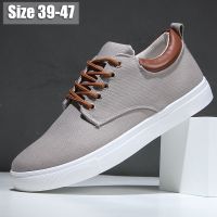 Italian Canvas Shoes For Men Large Size 47 48 Vulcanized Sneakers Slip On Mens Plimsoll Male Trainers Trend Summer Sports Shoes