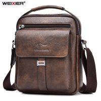 WEIXIER Luxury Brand Mens Shoulder Bag Vintage Messenger Bag Leather Men Handbags Split Leather Crossbody Bags For Men 2020 New