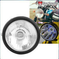 Joy Sound ไฟหน้ามอเตอร์ไซค์ ทรงกลม สไตล์Retro สำหรับ CG125 GN125 CB CL Yamaha Honda Suzuki