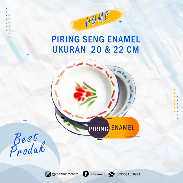 Gratis Ongkir Piring Seng Kembang Enamel Jadul Ukuran Cm Harga